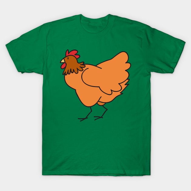 Red Chicken T-Shirt by saradaboru